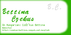 bettina czekus business card
